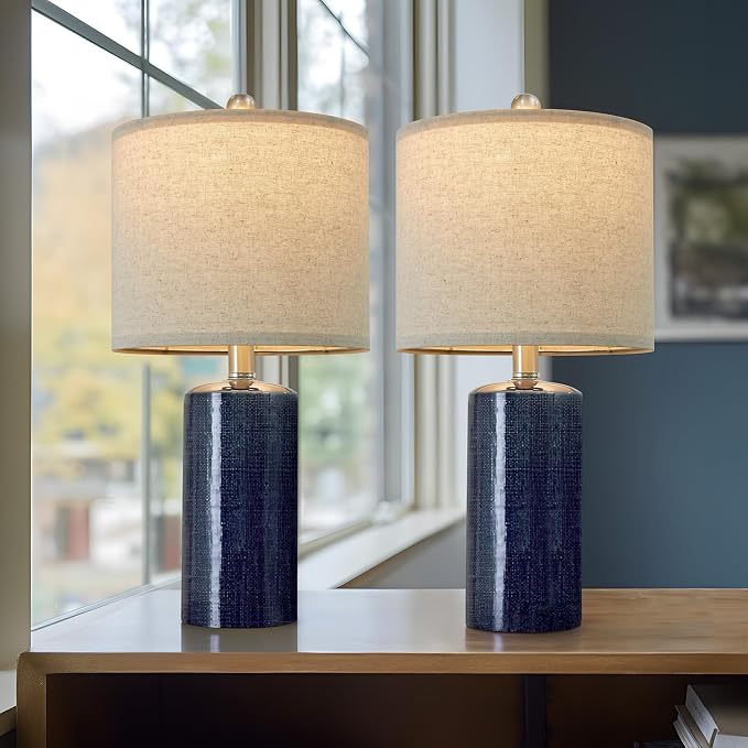 G-SAFAVA 20.25" Small Table Lamps Set of 2 Modern Ceramic Lamps - Image 7