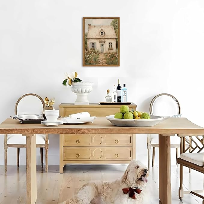 Vintage French Country Wall Art, Modern Farmhouse Wall Decor Painting, Rustic - Image 2