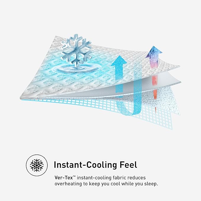 Bedgear Ver-Tex Cooling Queen Mattress Protector - Waterproof and Instant Cooling Mattress Cover for Bed - Deep Pockets and Adjustable Base Friendly - Hypoallergenic