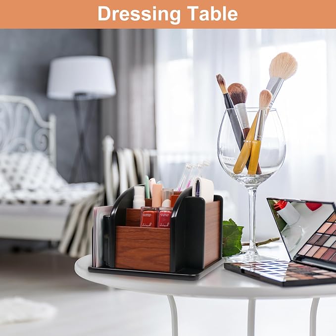 Coideal Remote Control Holder Caddy, 360° Rotating Coffee Table Organizer - Image 4
