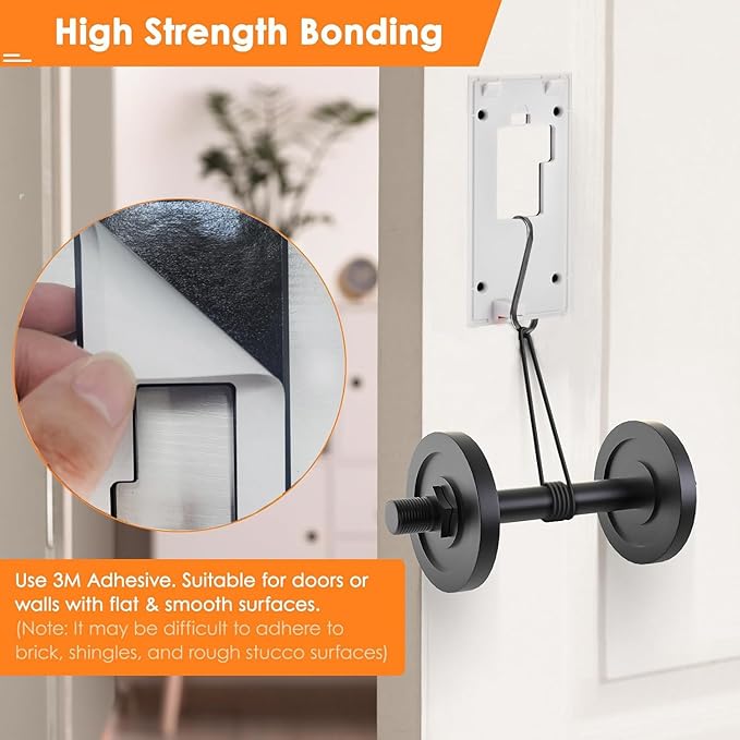 Fansoun Adhesive Video Doorbell Mount for Ring Battery Doorbell(2024 Release) No Drilling Camera Door Mounting Holder Bracket Accessories for Apartments Office Houses (White)