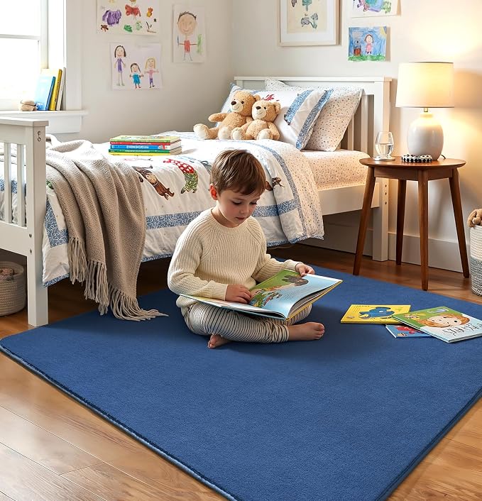 5x5 Square Area Rugs for Bedroom Living Room, Modern Non Slip Minimalist Carpet - Image 4