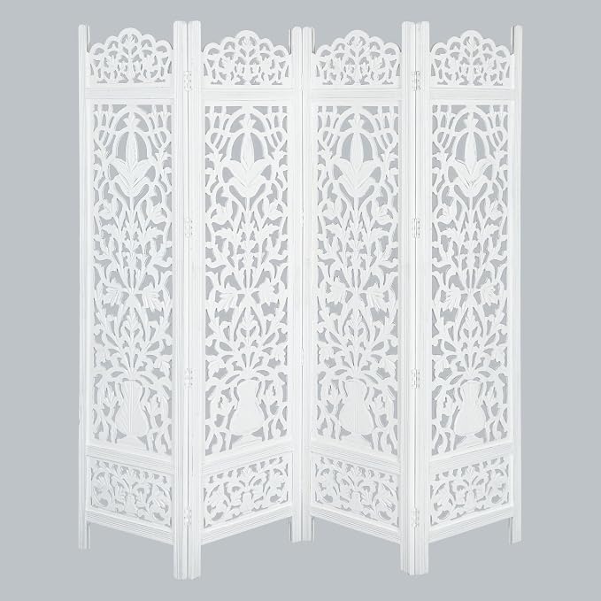 Lightnpro 4-Panel Wooden Room Divider 72"×72" by Lightnpro