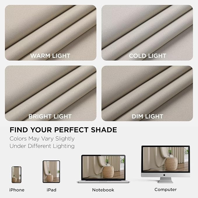 Joydeco Blackout Curtains 108 Inch Length 2 Panels Set, Thermal Insulated Long - Image 5