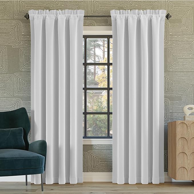 Sun Zero Oslo Theater Grade Extreme 100% Blackout Rod Pocket Curtain Panel by SunZero%E2%84%A2