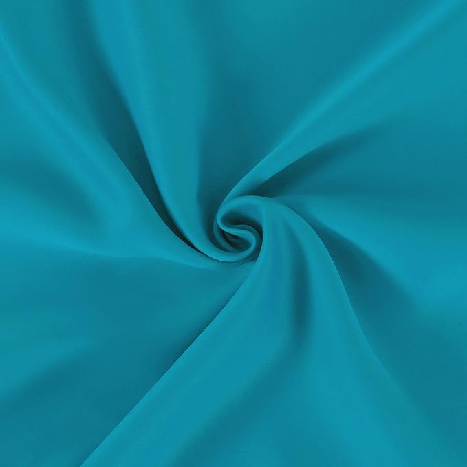 Teal Blackout Curtains 34 x 54 Inch Length/Set of 2 Curtain Panels/Thermal - Image 5