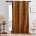 Timeper Gold Brown Velvet Curtain W104 x L84 inches 1 Panel, Thermal Insulated by Timeper
