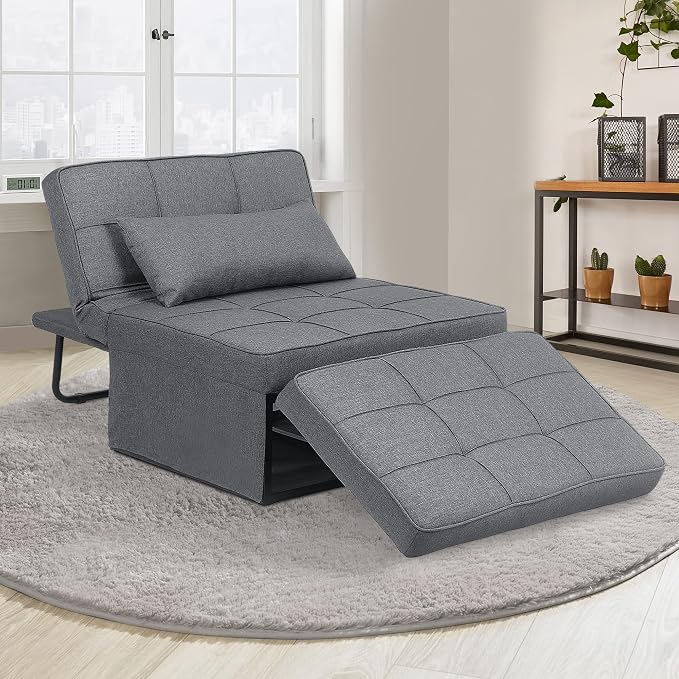 Sofa Bed, Convertible Chair 4 in 1 Multi-Function Modern Folding Ottoman Guest by Diophros