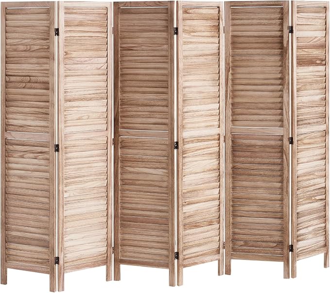 VEVOR Wood Room Divider, 6 Panel Wood Folding Privacy Screen, 66.9 Inches Tall - Image 10