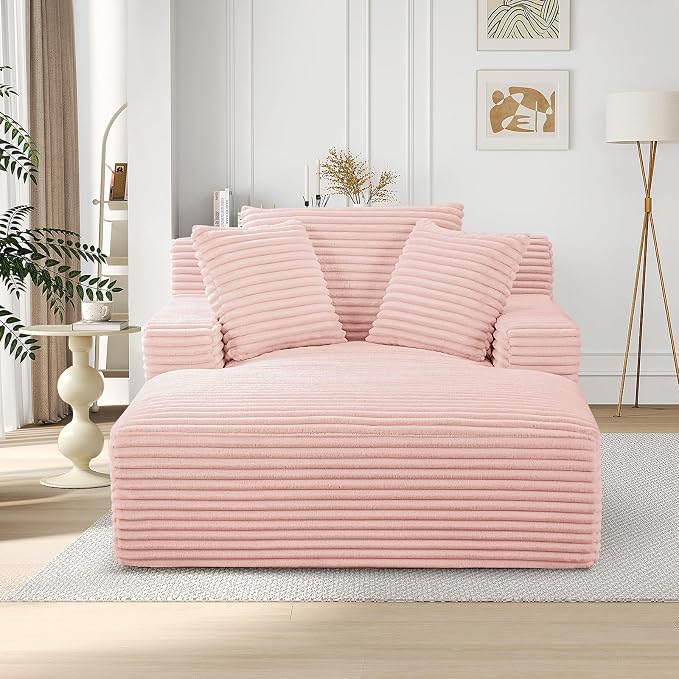 Oversized Chaise Lounge Chair Indoor, Comfy Fluffy Cloud Couch, Modern Deep - Image 8