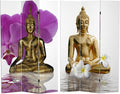 Red Lantern 6 ft. Tall Double Sided Thai Buddha Room Divider 3 Panel by RedLantern