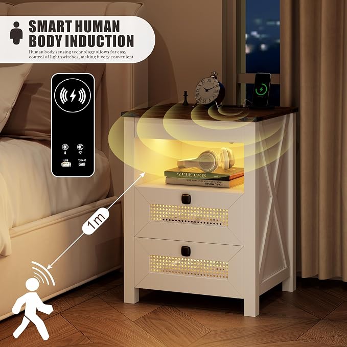 LED Bedside Table Set of 2 - Image 6