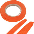 MECCANIXITY Braided Cable Sleeves Heat Shrinkable Fabric Sleeving, 1/4" 16ft Orange 2:1 Ratio Heat Shrinkable Cord Protector for Harness Cable, Network Cable Protection, Cable Management