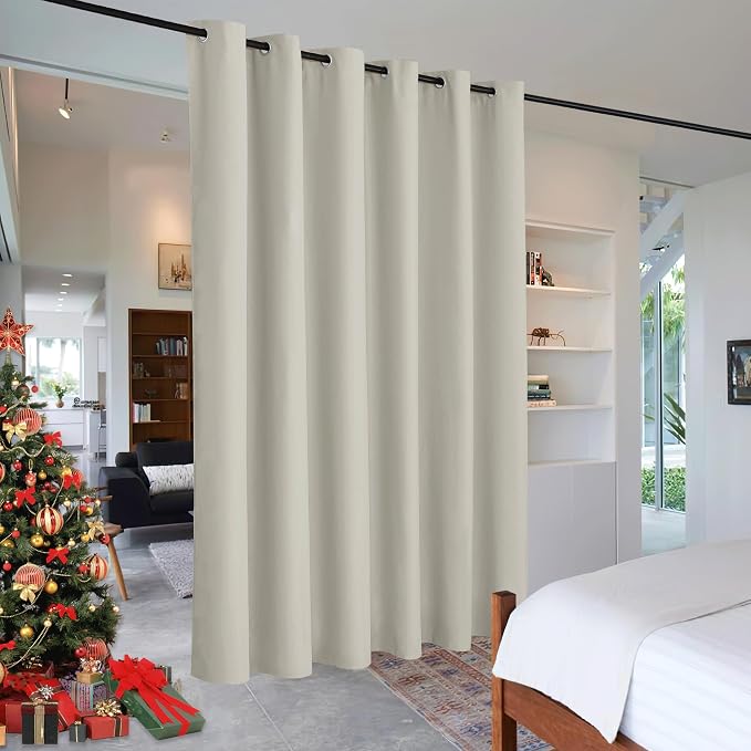 RYB HOME Extra Wide Curtains for Bedroom Closet Office Living Room Divider | by RYBHOME