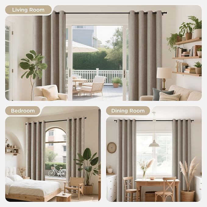 Joydeco Modern Linen Blackout Curtains, 1 Panel - Image 7