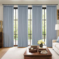 MIULEE Pinch Pleated 100% Blackout Curtains 40"x84" Chambray Blue 4 Panels | by MIULEE