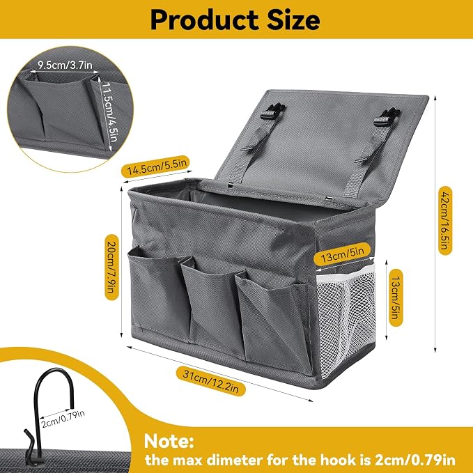 Bedside Hanging Storage Bag Caddy, Bedside Caddy Bedside Organizer, Bedsides - Image 2