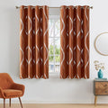 NICETOWN Burnt Orange Fall Blackout Curtain Panels by NICETOWN