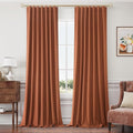 Joywell 100% Blackout Linen Curtains 102 Inch Long by Joywell