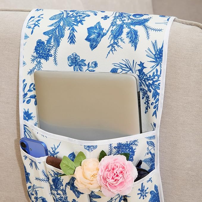 Sofa Armrest Organizer Non-Slip Arm Chair Hanging Caddy Remote Control Holder - Image 2