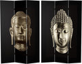 Red Lantern 6 ft. Tall Double Sided Buddha Canvas Room Divider 3 Panel by RedLantern
