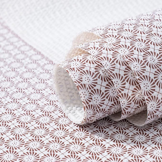 RAY STAR 12X120 Inch Shelf Liner for Kitchen Cabinets, Non-Adhesive Cabinet Liner Washable, PVC Drawer Liner for Dresser Non-Slip Bathroom (Circle)(3 Roll)