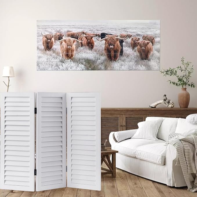 SOFE 2.6ft White Short Room Divider, 3-Panel Folding | Shutter Partition by SOFE