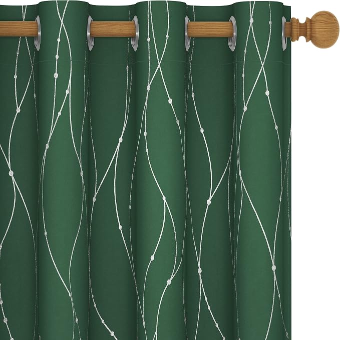 Deconovo Living Room Curtains 63 Inches Long, Thermal Insulated, Room Darkening - Image 2