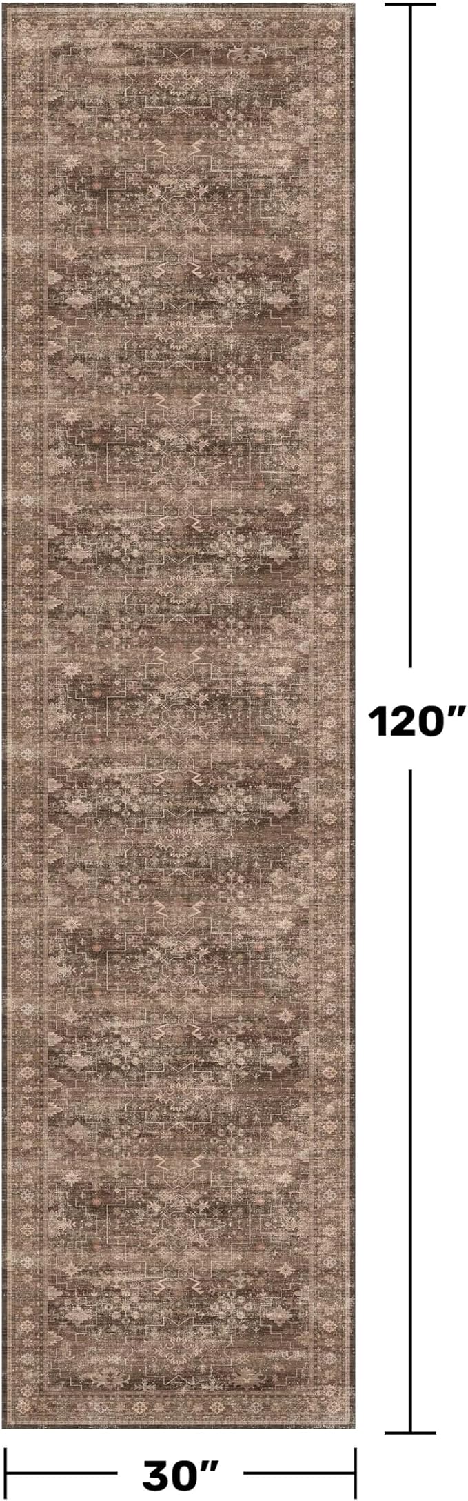 Washable 10ft Long Runners for Hallways, Entryway Indoor Rug, Non Slip Rubber - Image 2