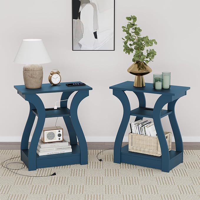 FROMJBEST End Tables Living Room Set of 2 - Image 2