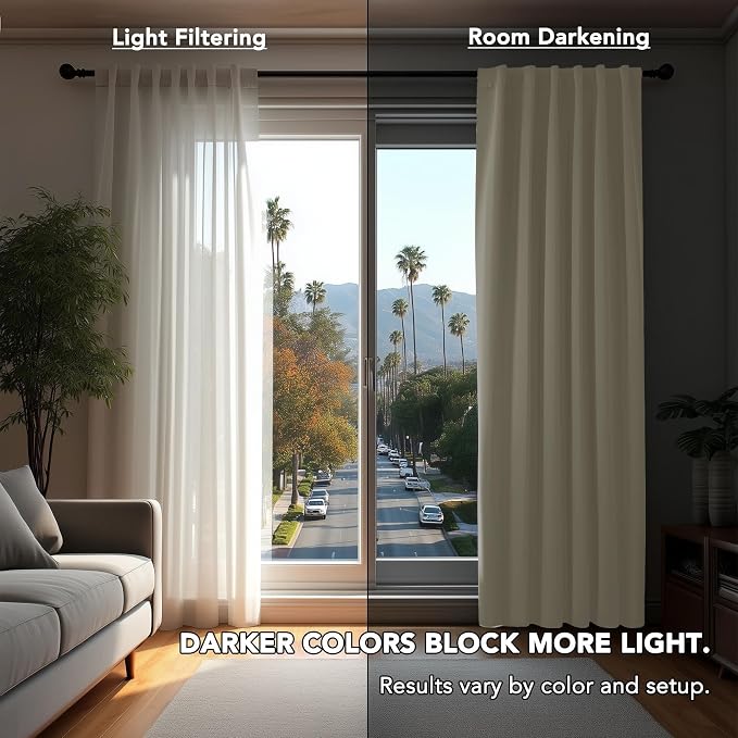 Deconovo Blackout Curtains for Bedroom, Living Room Curtains 84 Inches Long | - Image 7