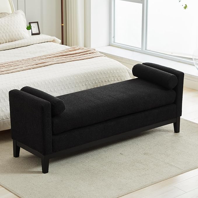 66.34" End of Bed King Size Bench Boucle by Aortzio