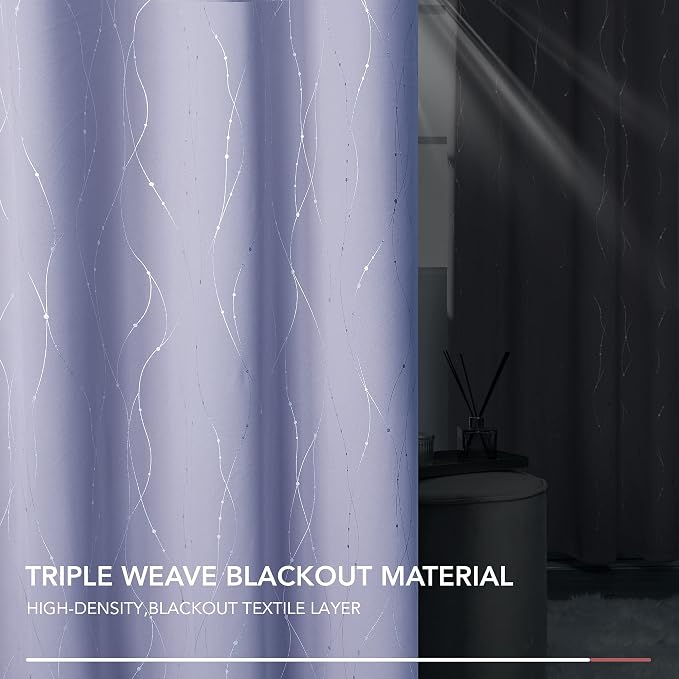 Deconovo Living Room Curtains 63 Inches Long, Thermal Insulated, Room Darkening - Image 5