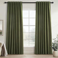 Topfinel 94 Inches Long Flax Custom Blackout Linen Curtains, Viral Pinch by Topfinel