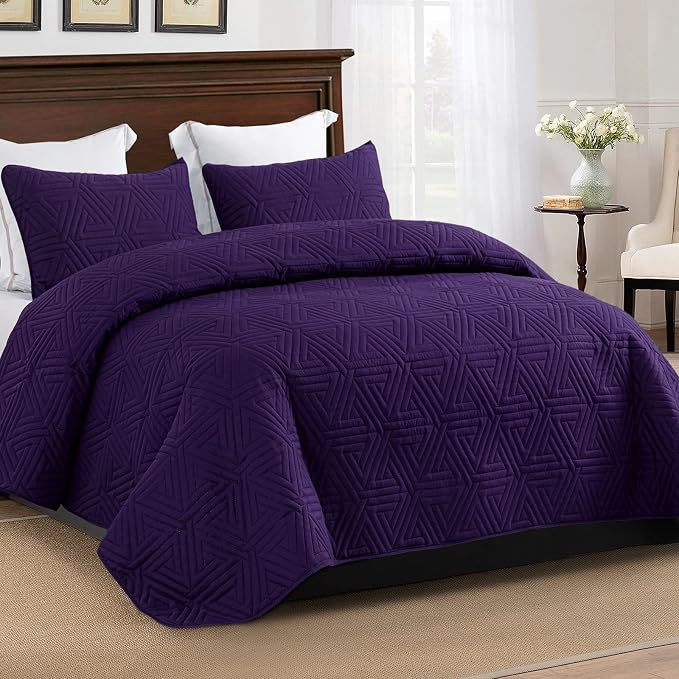 Whale Flotilla Soft Geometric Twin Quilt Set - Image 2