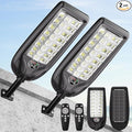 MMKT Solar Street Lights Outdoor, 3 Color Warm White LED Dusk to Dawn IP65 Waterproof Solar Flood Light with Motion Sensor and Remote Control for Outside Path, Yard, Garden, Walkway