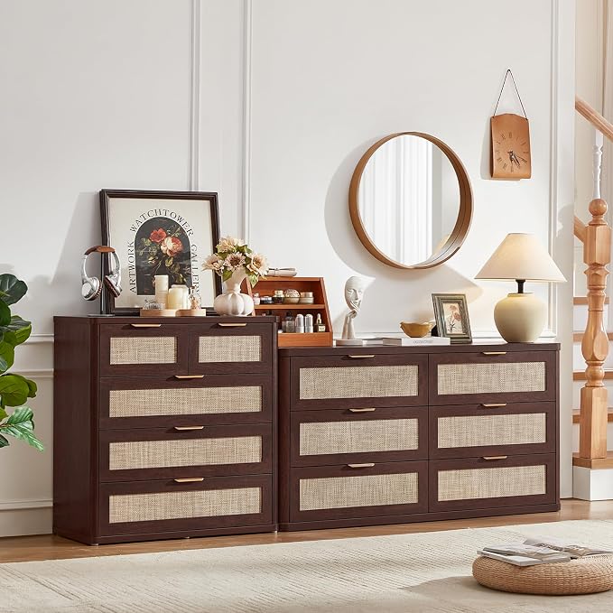 LEYAOYAO Dresser for Bedroom Set of 2, 33.5" Tall Chest of Drawers, Modern 5 - Image 6