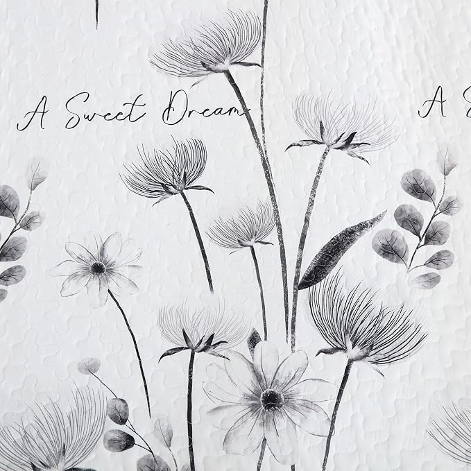 Dinjoy Floral Quilt Set Twin Size - Image 5