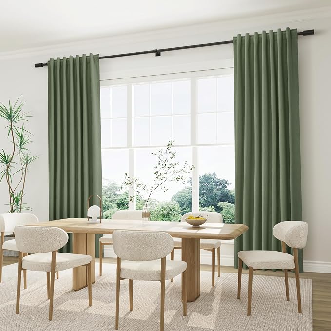 Joywell 100% Blackout Linen Curtains 90 Inch - Image 6