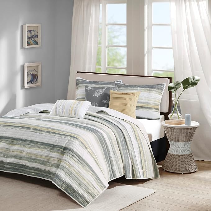 Madison Park Cottage Coastal Quilt Set, Lightweight Bedding Layer by MADISONPARK