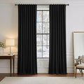 PONY DANCE Black Out Curtains 96 inch Long, 52 Inch Wide, 2 Panels, Back Tab by PONYDANCE