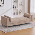 83.1" Oversized Chaise Lounge, Chenille Upholstered End of Bed Bench by Aortzio