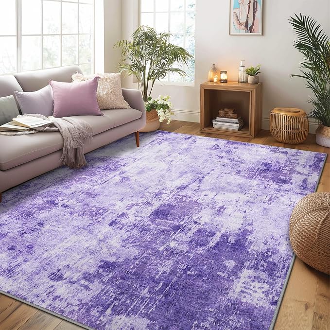 RELEANY Washable 9'x12' Abstract Area Rug - Image 7
