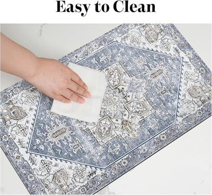 Dog Food Mats for Floors Absorbent, Pet Cat Food Mat - Non Slip Dog Bowl Mats for Food and Water, Eco-Friendly Boho Dog Placemats Feeding Mat Pet Supplies