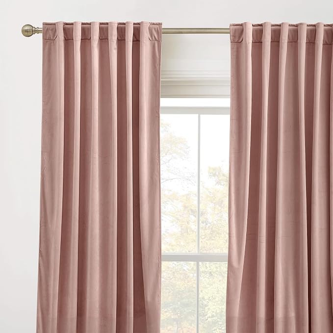 RYB HOME Velvet Curtains 120 inches Long, Extra Long High Ceiling Curtains | - Image 2
