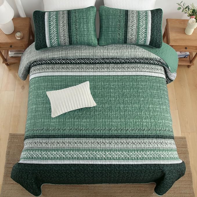 Cottolester Quilt King Size, All Seasons Microfiber Quilt Bedding Sets - Image 9