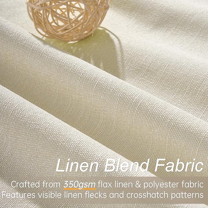 Topfinel 54 Inch Long Blackout Tiers Curtains - Image 2
