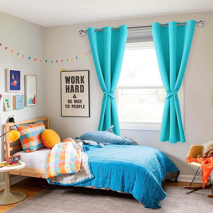 Blackout Curtains for Bedroom and Living Room, W42 x L72 | Thermal Insulated - Image 6