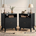 LYNCOHOME Fluted Nightstand by LYNCOHOME
