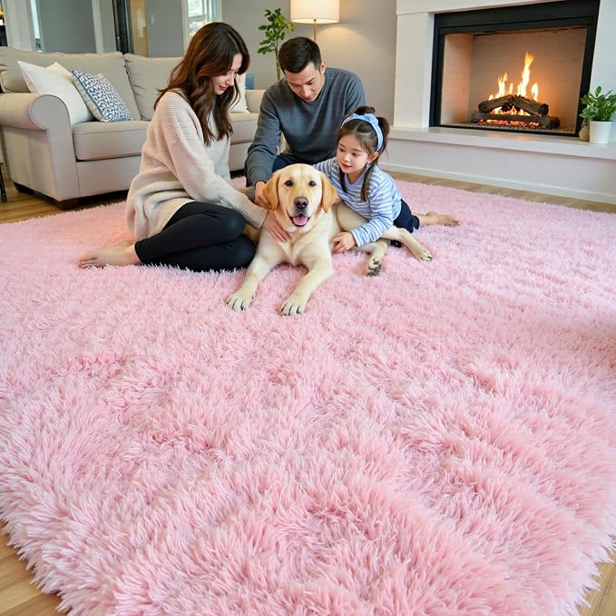 Area Rugs 10x14 for Living Room, Upgrade Fuzzy Plush Carpet for Bedroom Dorm - Image 3